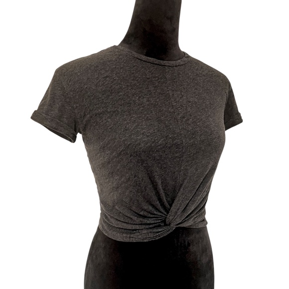 All Saints Twist-Front Cropped Tee - Picture 2 of 4